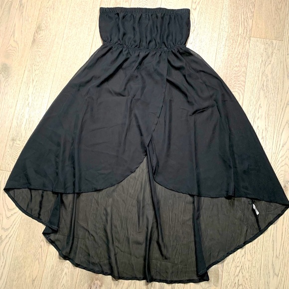 La Vie En Rose Other - Hi-low beach cover up - black